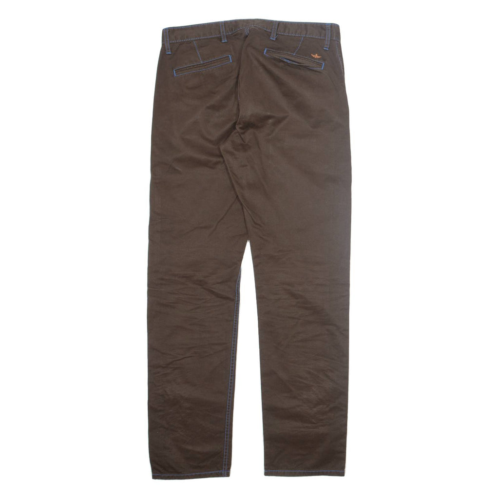 DOCKERS Khaki Mens Trousers Brown Regular Straight W34 L34