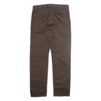 DOCKERS Khaki Mens Trousers Brown Regular Straight W34 L34