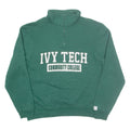 THE GAME Ivy Tech Community College Mens Sweatshirt Green 1/4 Zip USA M