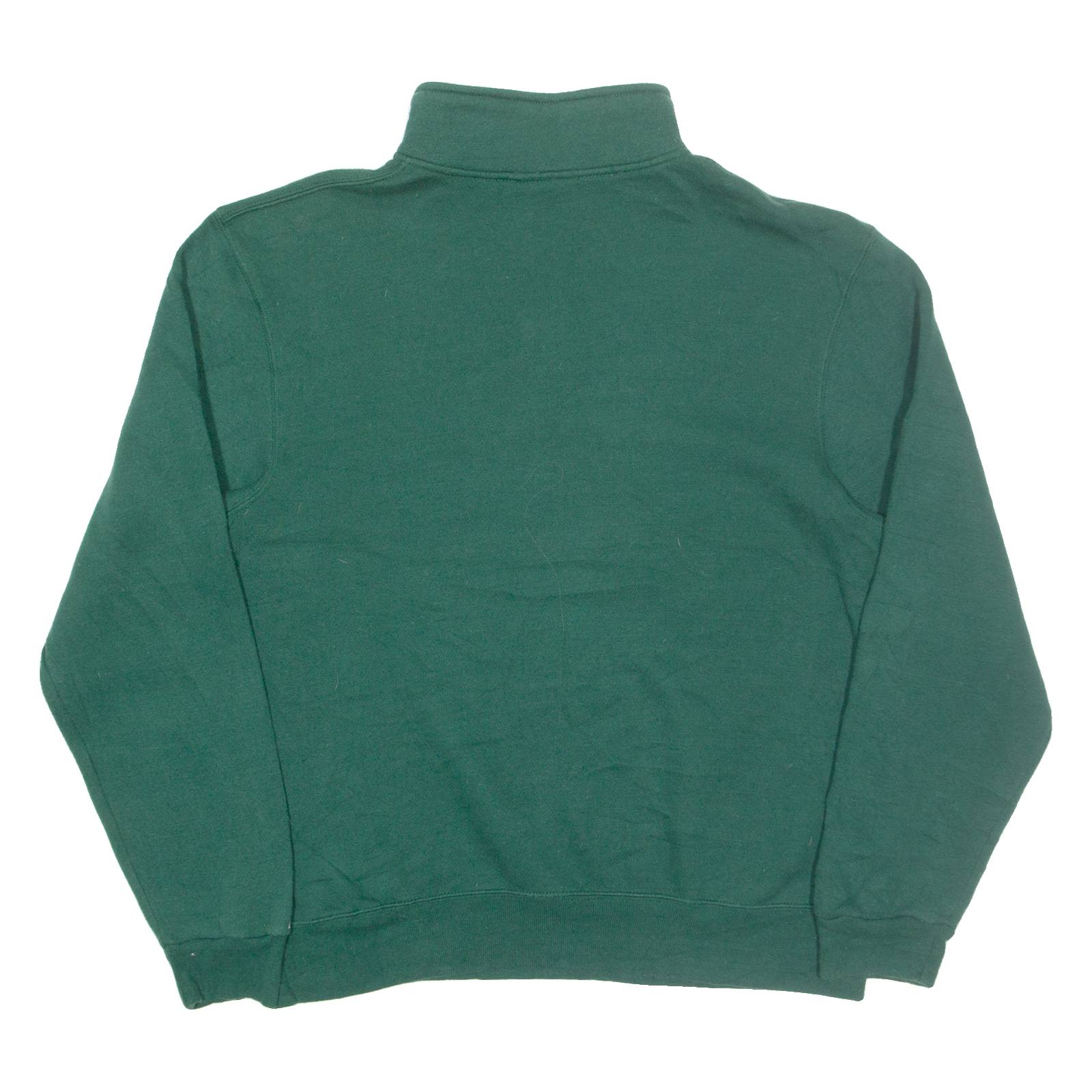 THE GAME Ivy Tech Community College Mens Sweatshirt Green 1/4 Zip USA M