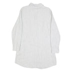 LAUREN RALPH LAUREN Womens White Striped Shirt Dress Cotton Blend Long Sleeve XS