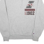 CHAMPION Mens Grey I Greyhounds Est 1902 Quarter Zip M Sweatshirt Cotton Blend