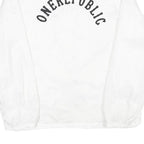 CARDINAL Mens White Nylon Button Jacket L Plain Casual Lightweight