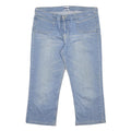 OASIS Capri Womens Jeans Blue Regular Straight Denim Light W34 L22 Cotton Blend