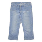 OASIS Capri Womens Jeans Blue Regular Straight Denim Light W34 L22 Cotton Blend