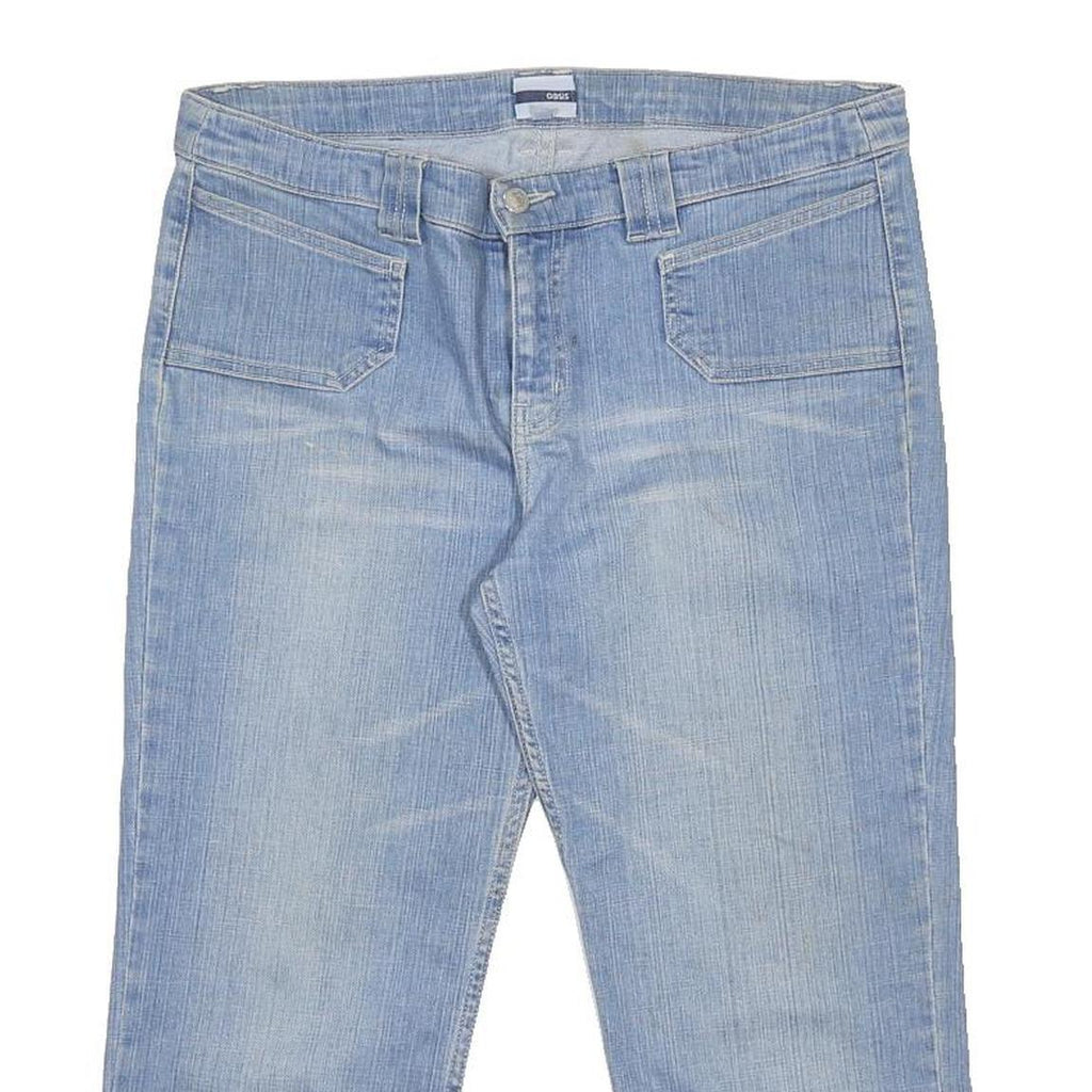 OASIS Capri Womens Jeans Blue Regular Straight Denim Light W34 L22 Cotton Blend