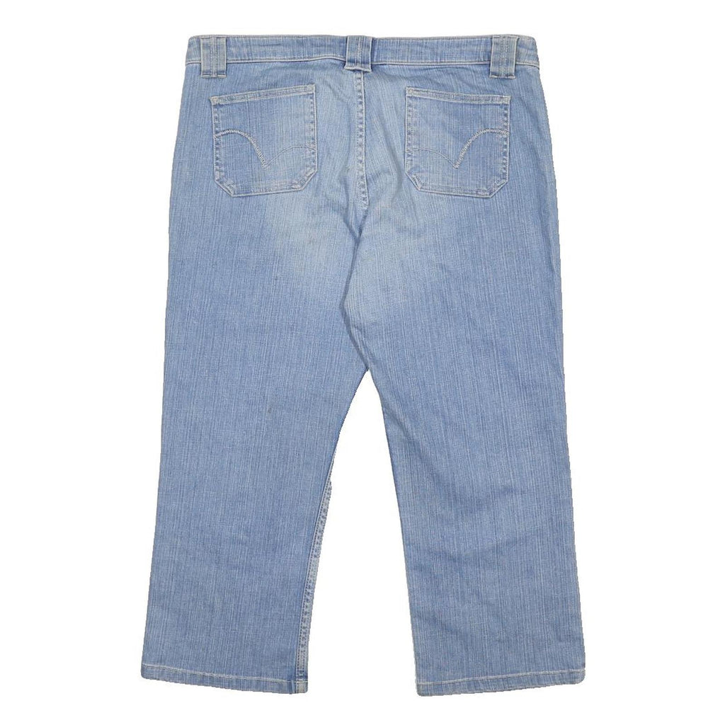 OASIS Capri Womens Jeans Blue Regular Straight Denim Light W34 L22 Cotton Blend