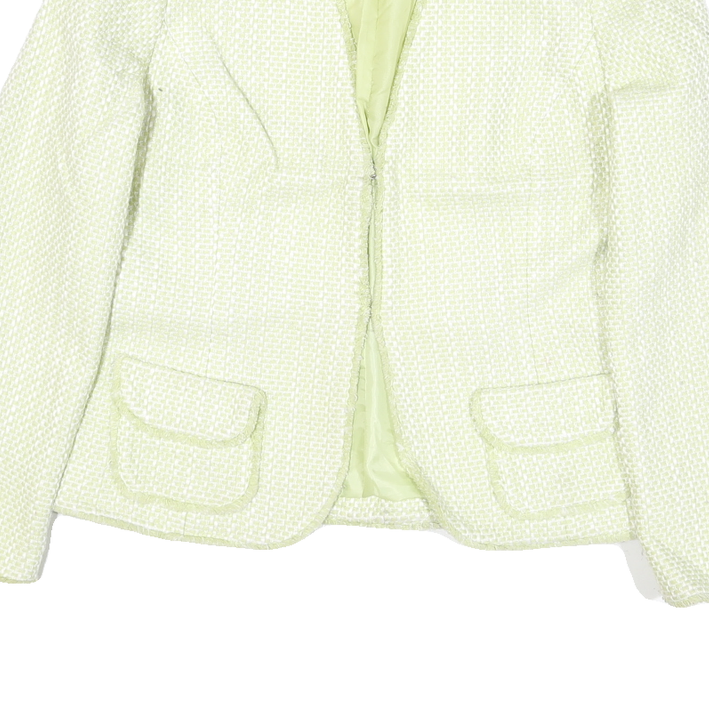 CASPER Womens Cream Button Cotton Blend Jacket UK 10 Woven Classic Style