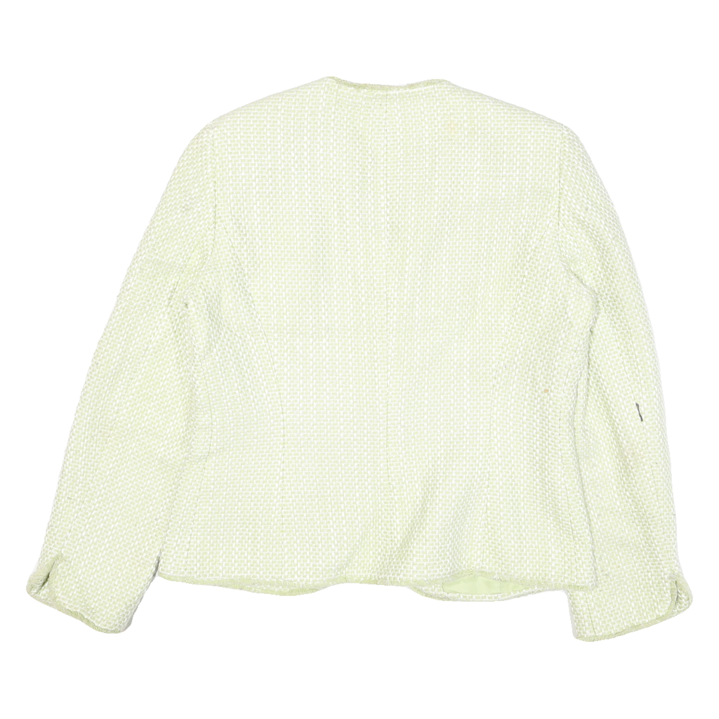 CASPER Womens Cream Button Cotton Blend Jacket UK 10 Woven Classic Style