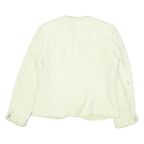 CASPER Womens Cream Button Cotton Blend Jacket UK 10 Woven Classic Style