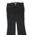 GAP Womens Black Regular Flared Denim Jeans W32 L32 Cotton Blend Zip