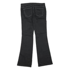 GAP Womens Black Regular Flared Denim Jeans W32 L32 Cotton Blend Zip