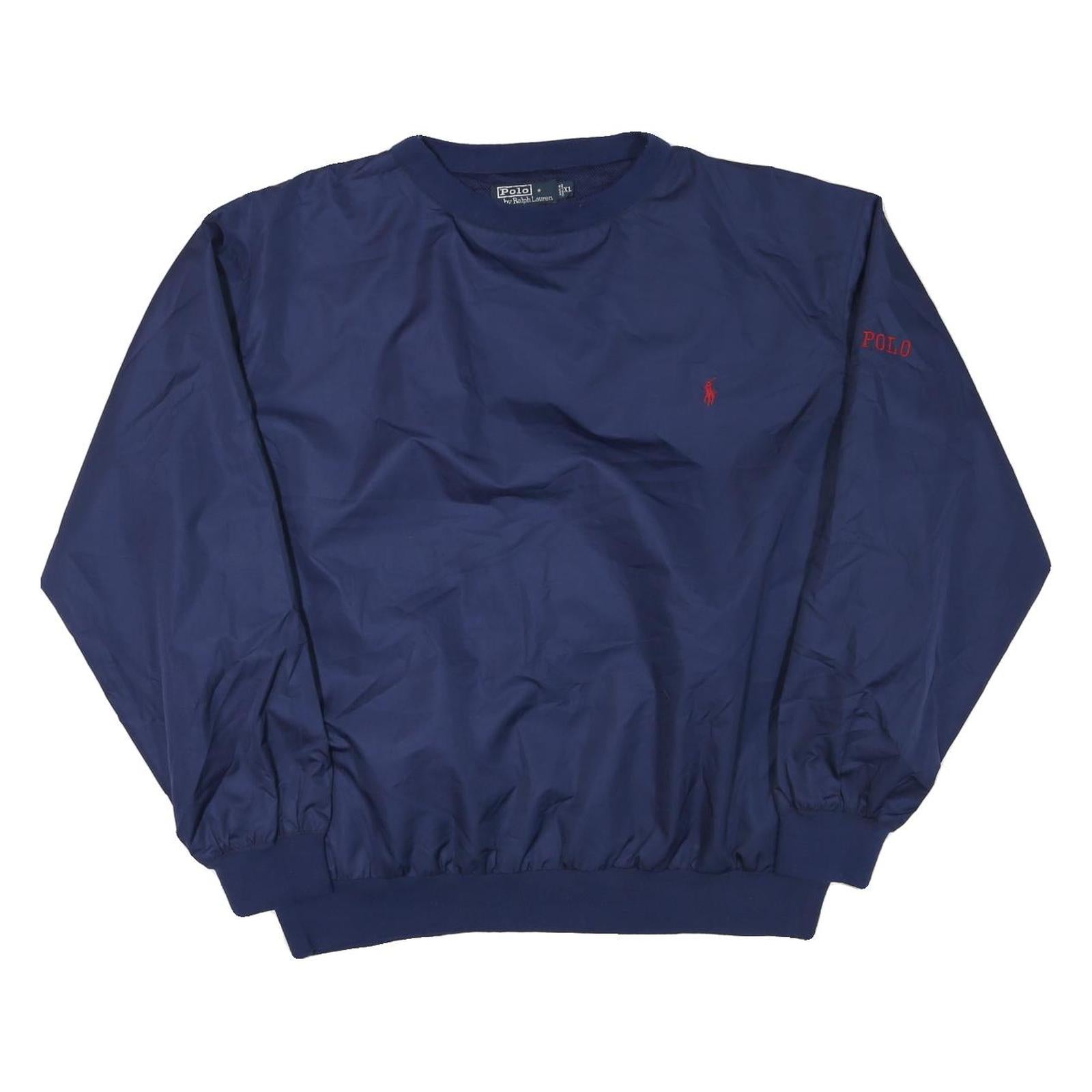 POLO RALPH LAUREN Mens Blue Navy Jacket XL Polyester Blend Plain Casual Stylish