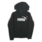 PUMA Womens Black Pullover Hoodie XS Cotton Full Zip Comfort Casual