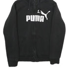 PUMA Womens Black Pullover Hoodie XS Cotton Full Zip Comfort Casual