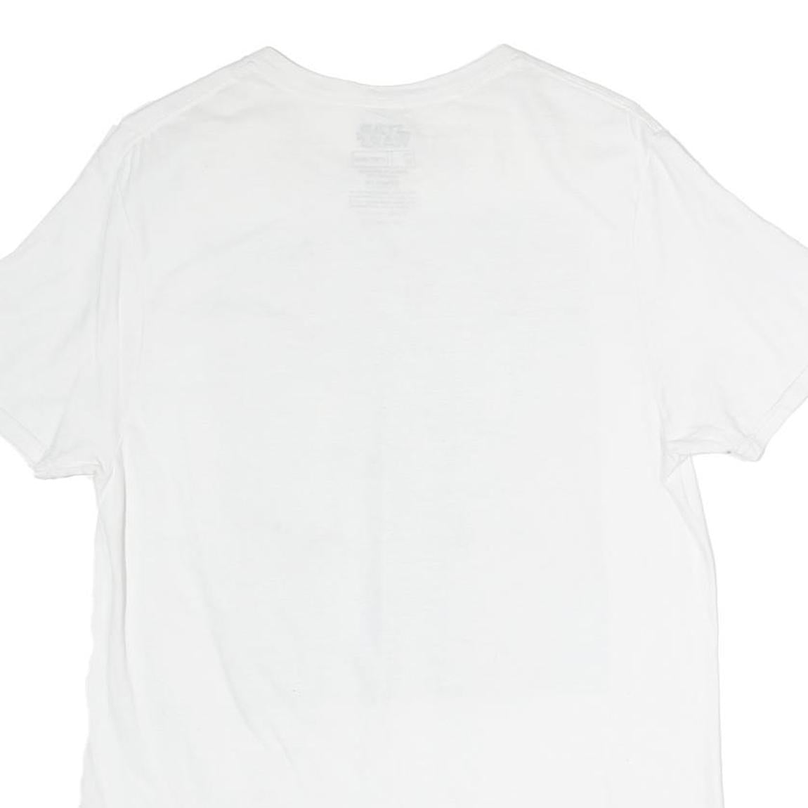 STARWARS Mens White Graphic T-Shirt M Short Sleeve Crew Neck Cotton