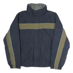 NAUTICA Mens Navy & Olive Jacket L Polyester Zip Casual Outerwear