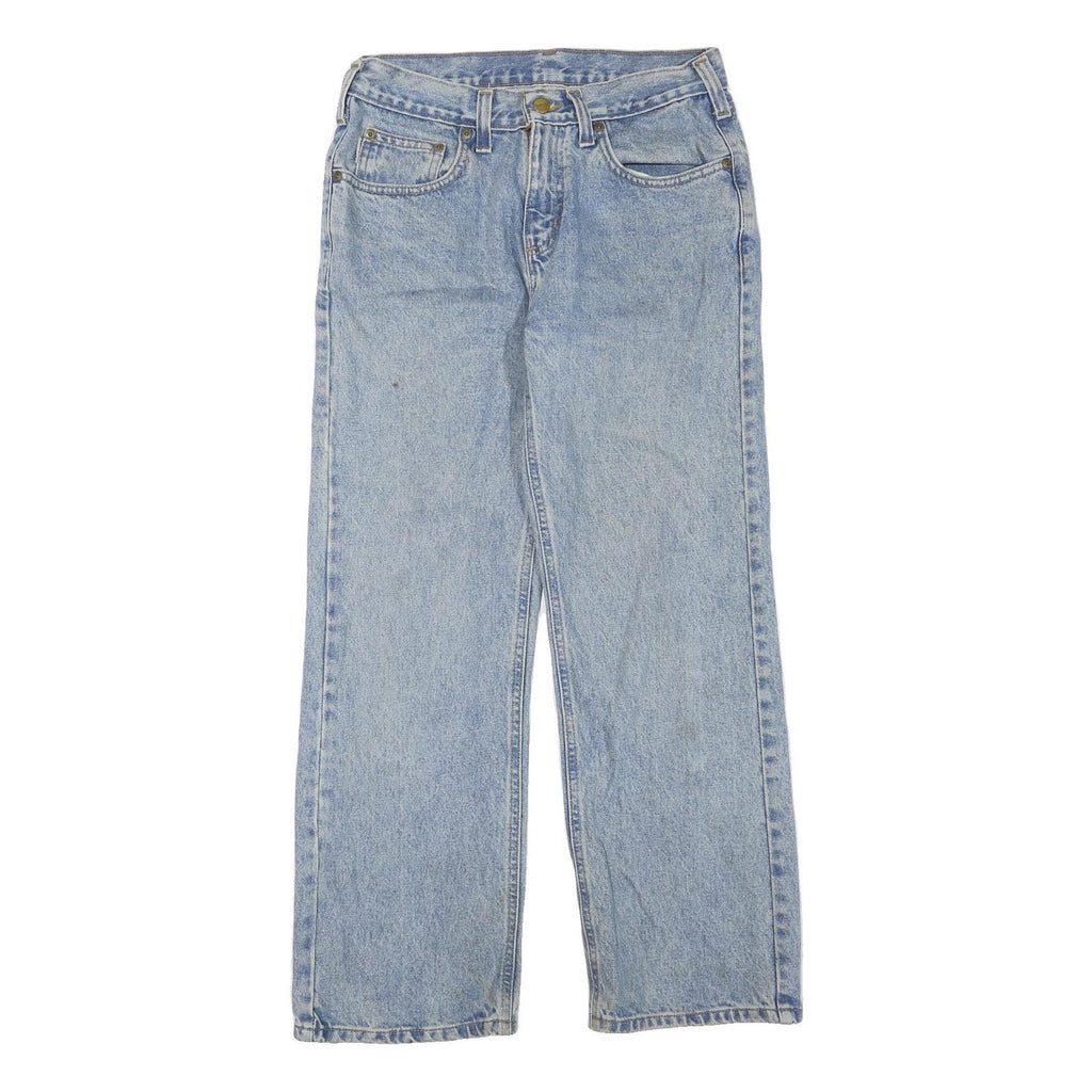 CARHARTT Womens Regular Fit Blue Denim Straight Leg Cotton Blend Jeans W30 L27