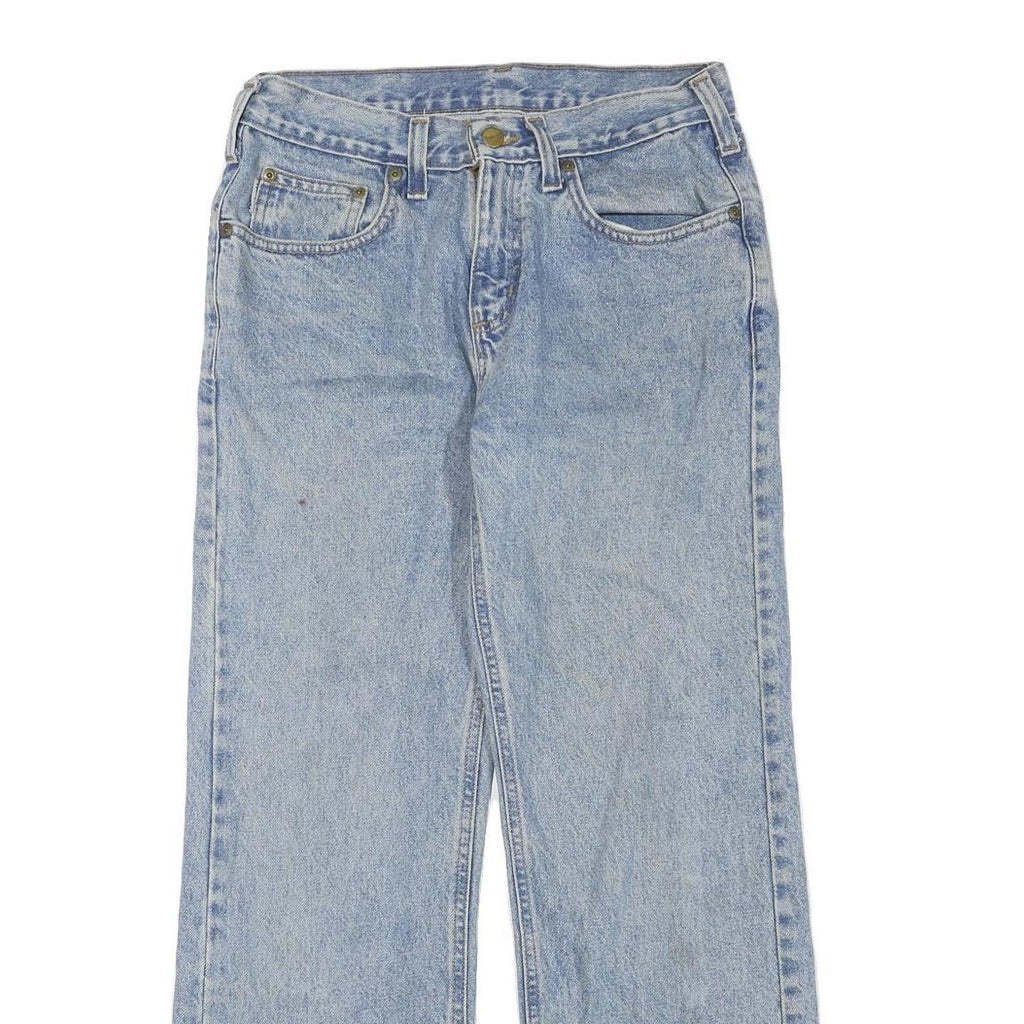 CARHARTT Womens Regular Fit Blue Denim Straight Leg Cotton Blend Jeans W30 L27
