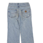 CARHARTT Womens Regular Fit Blue Denim Straight Leg Cotton Blend Jeans W30 L27