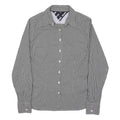 TOMMY HILFIGER Womens Black & White Checked Shirt UK 8 Classic Button-Down