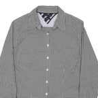 TOMMY HILFIGER Womens Black & White Checked Shirt UK 8 Classic Button-Down