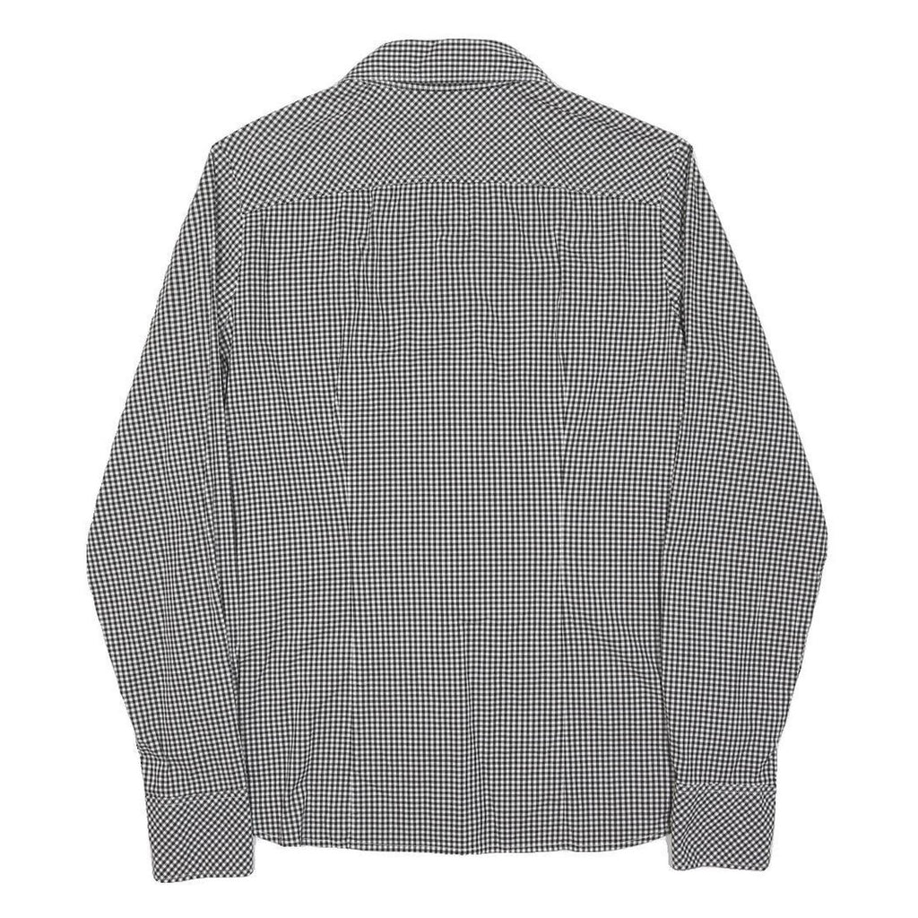 TOMMY HILFIGER Womens Black & White Checked Shirt UK 8 Classic Button-Down