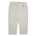 CARHARTT Mens Cotton Blend Beige Relaxed Straight Trousers W40 L28 Workwear