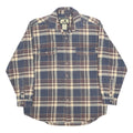 FIELD & STREAM Mens Blue & Brown Check Shirt M Cotton Casual Workwear