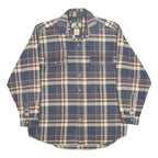 FIELD & STREAM Mens Blue & Brown Check Shirt M Cotton Casual Workwear