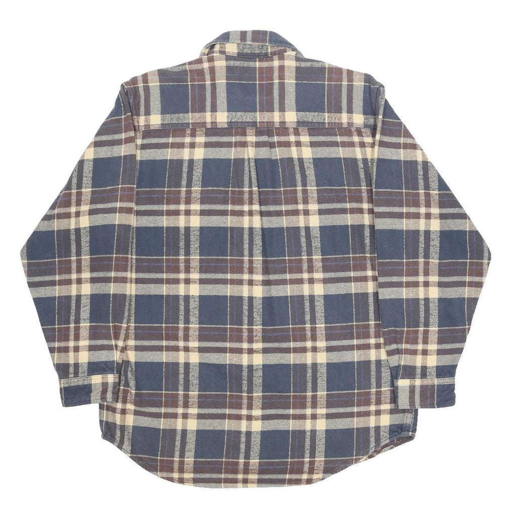 FIELD & STREAM Mens Blue & Brown Check Shirt M Cotton Casual Workwear