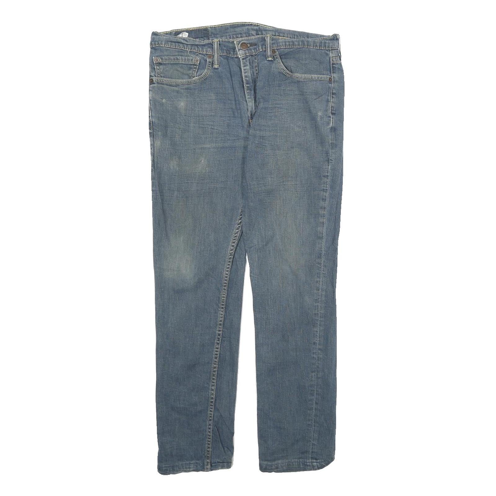 LEVI'S Mens Jeans Blue Regular Straight Denim Medium W34 L32 Classic Fit Zip