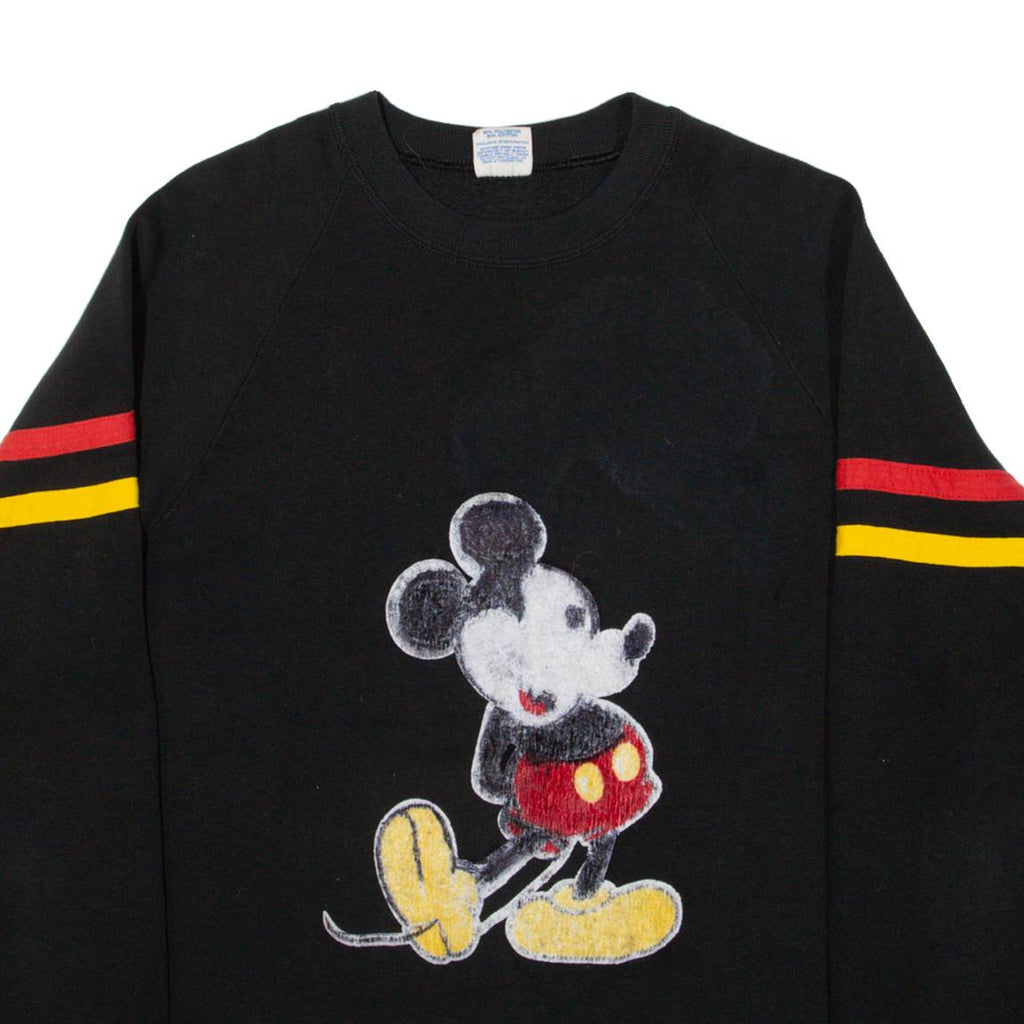 DISNEY Mickey Mouse Womens Sweatshirt Black 90s L
