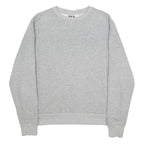 FILA Womens Grey Cotton Blend Crew Neck Sweatshirt M Classic Logo Pullover