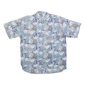 JAS Mens Blue Abstract Pattern Cotton Blend Shirt L Casual Button Up Summer