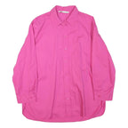 ZARA Womens Pink Cotton Blend Shirt Long Sleeve Collared L Classic Button Down