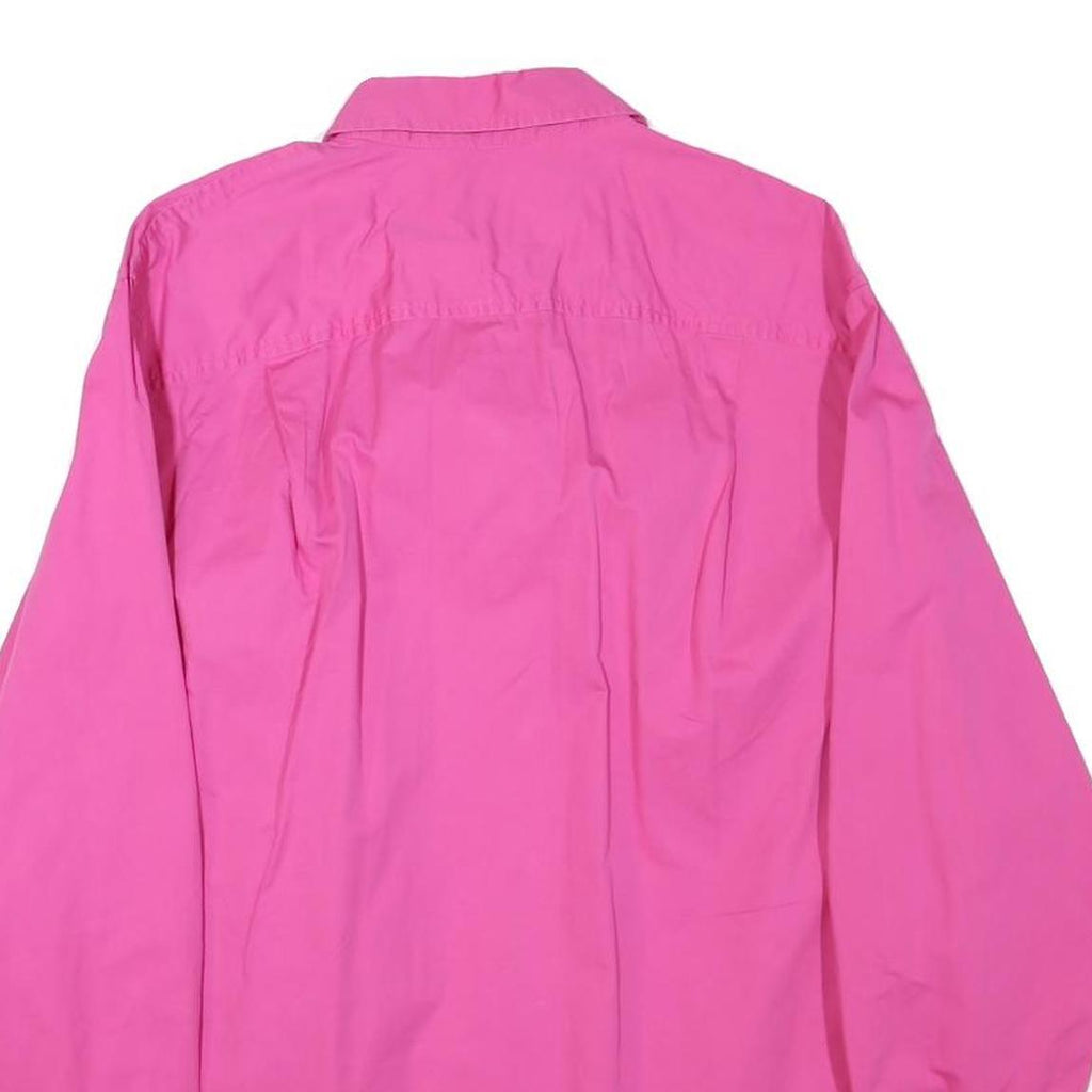 ZARA Womens Pink Cotton Blend Shirt Long Sleeve Collared L Classic Button Down