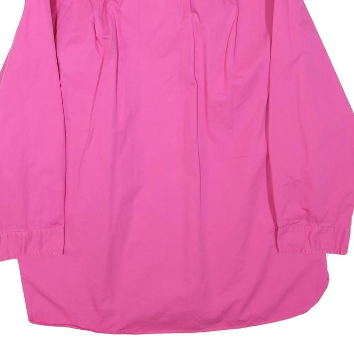 ZARA Womens Pink Cotton Blend Shirt Long Sleeve Collared L Classic Button Down