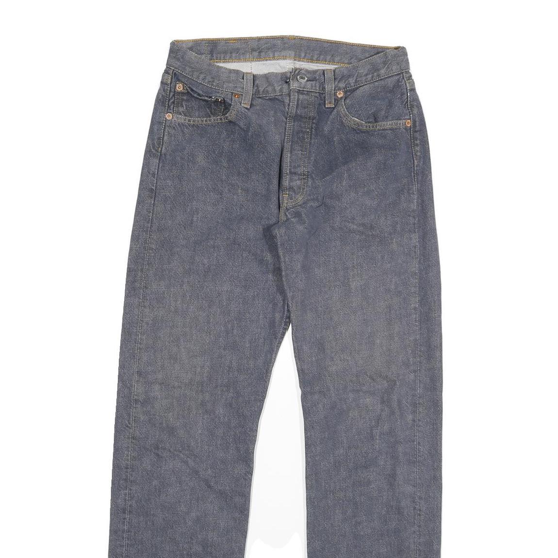 LEVI'S 501 Mens Jeans Blue Regular Straight Denim Light W28 L31 Classic Button