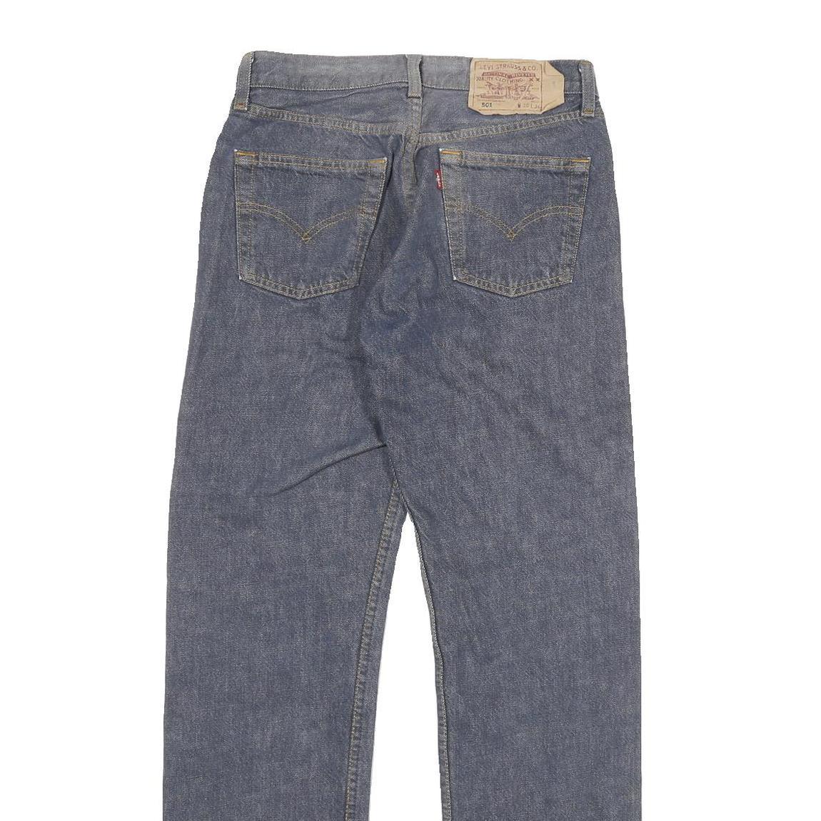 LEVI'S 501 Mens Jeans Blue Regular Straight Denim Light W28 L31 Classic Button