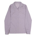 Womens Purple Printed Shirt Long Sleeve Button Neck M Lightweight