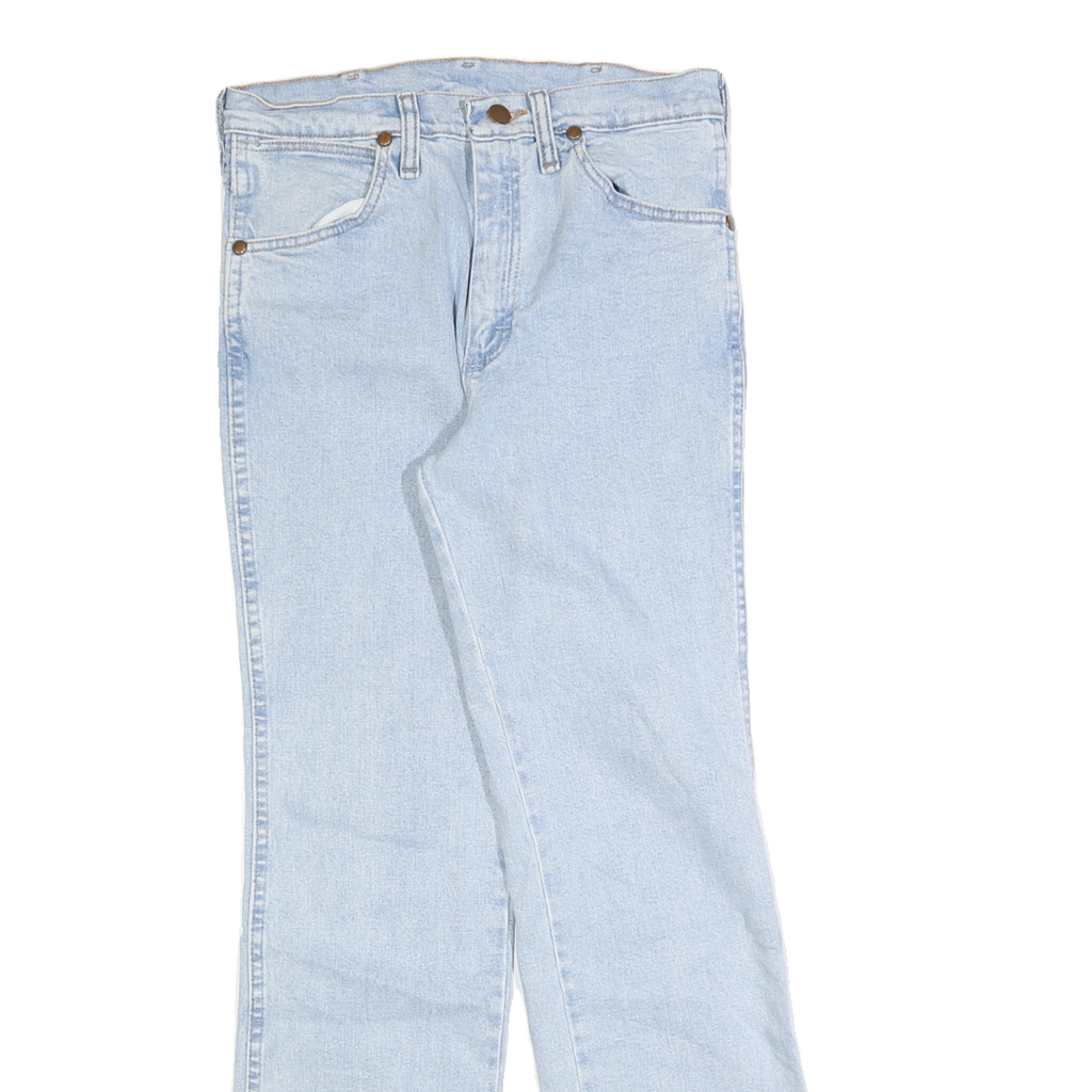 WRANGLER Mens Slim Light Blue Denim Jeans W29 L30 Classic Cotton Zip Pockets