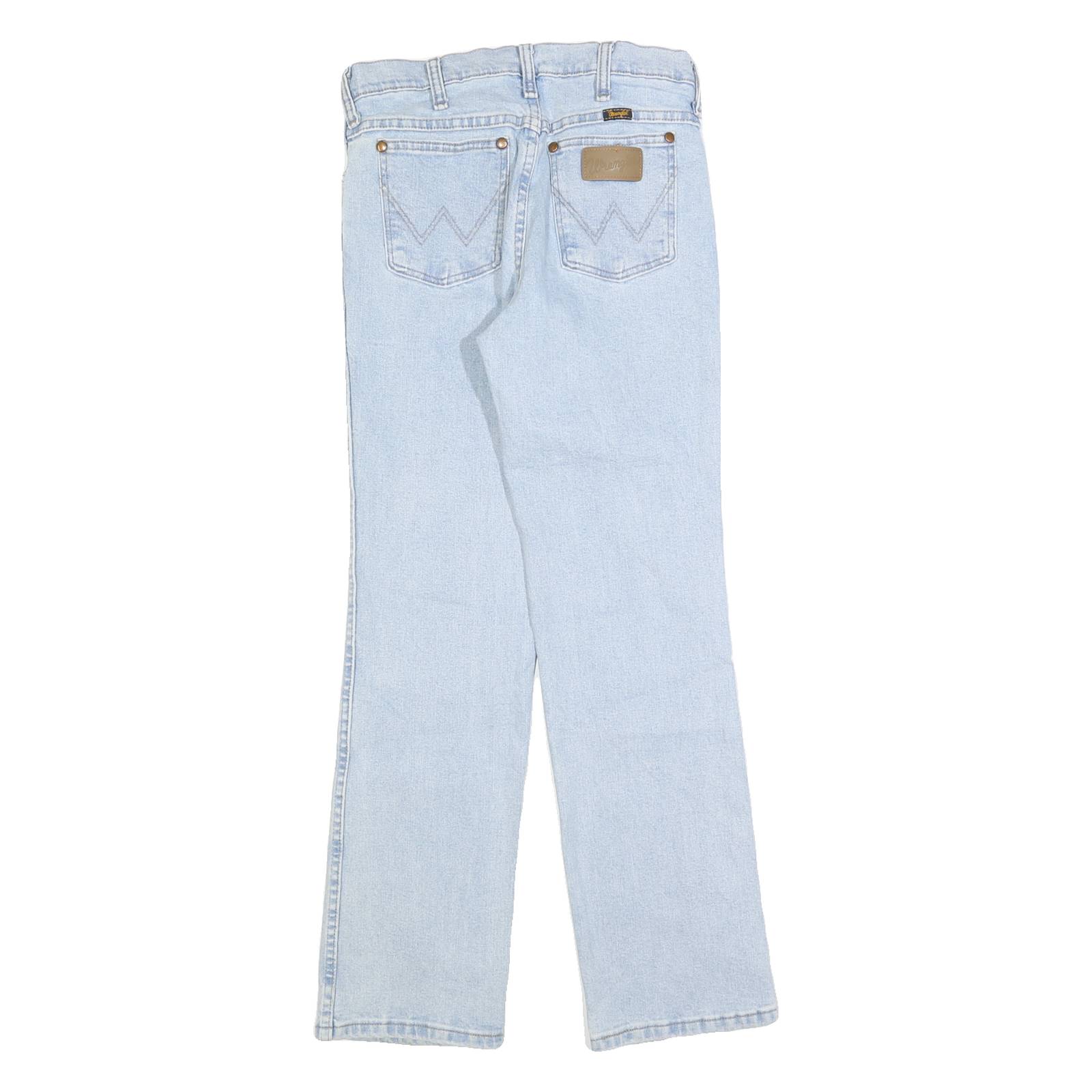 WRANGLER Mens Slim Light Blue Denim Jeans W29 L30 Classic Cotton Zip Pockets
