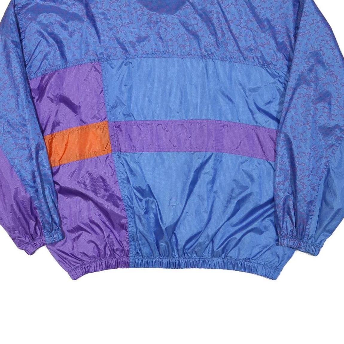 PRO SPIRIT Mens Blue & Purple Colourblock Jacket XL Polyester Blend Zip Casual