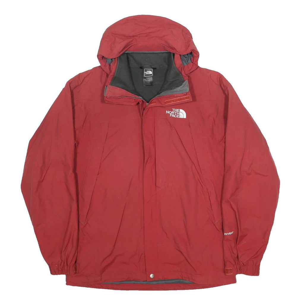 THE NORTH FACE Mens Red Fleece Lined Jacket M Polyester Blend Outdoor Waterproof