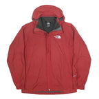 THE NORTH FACE Mens Red Fleece Lined Jacket M Polyester Blend Outdoor Waterproof