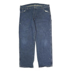 DICKIES Mens Relaxed Blue Denim Zip Jeans W40 L30 Workwear Durable