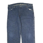 DICKIES Mens Relaxed Blue Denim Zip Jeans W40 L30 Workwear Durable