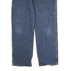 DICKIES Mens Relaxed Blue Denim Zip Jeans W40 L30 Workwear Durable