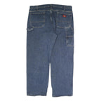 DICKIES Mens Relaxed Blue Denim Zip Jeans W40 L30 Workwear Durable